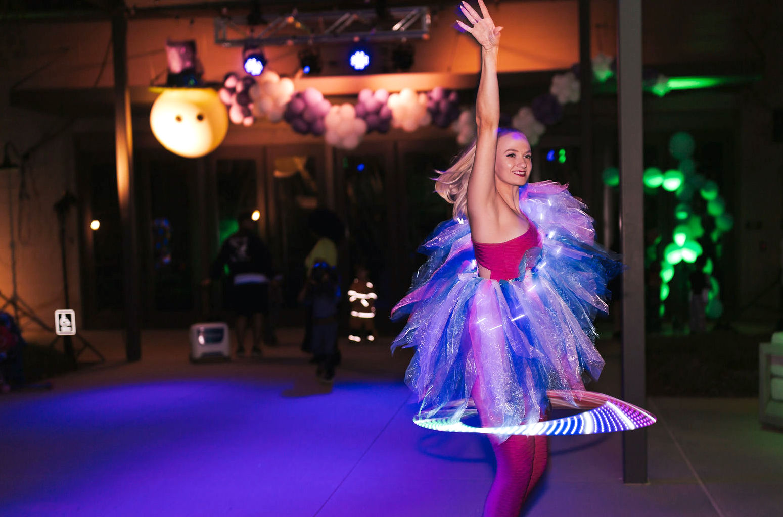 Woman dancing at Halloween Party
