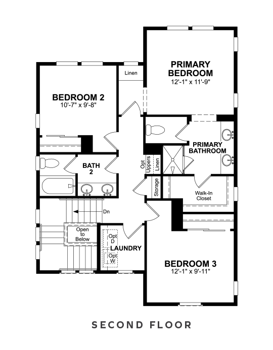 Second Floor - Plan Three - Coda at Bedford in Corona, California