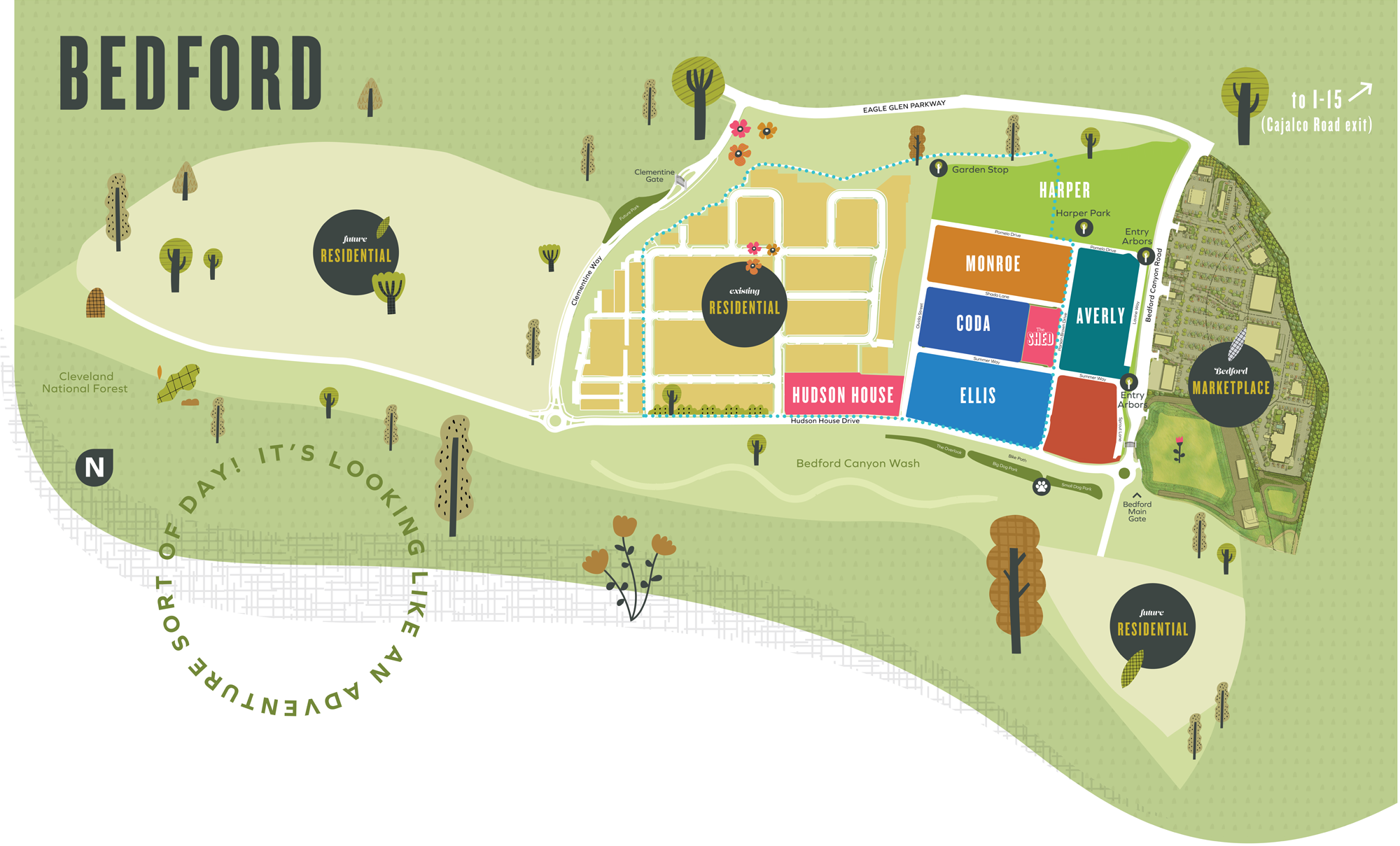 Bedford site map
