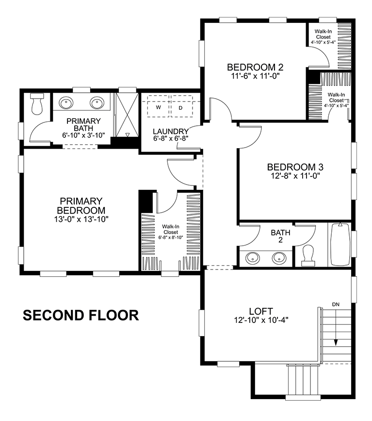 Second Floor - Plan 1 - Monroe at Bedford