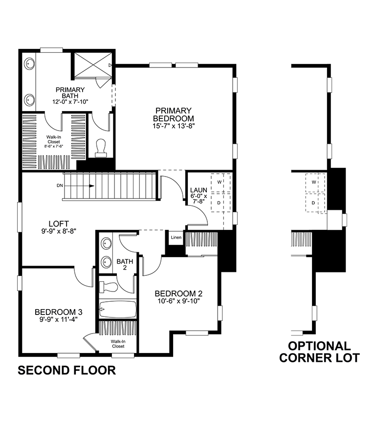 Second Floor - Plan 2B - Ellis at Bedford