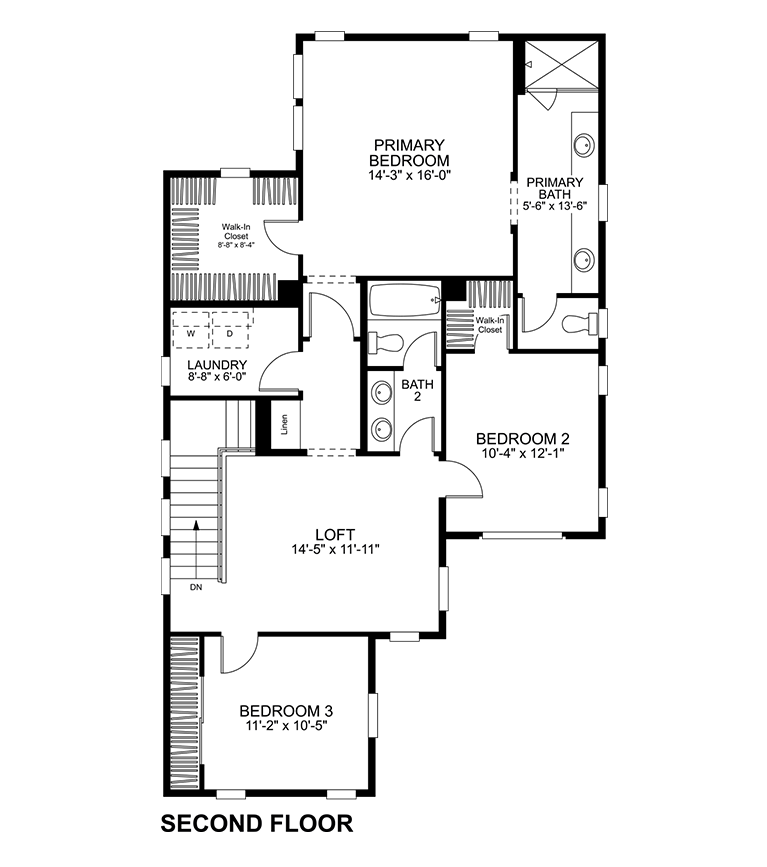 Second Floor - Plan 3B - Ellis at Bedford