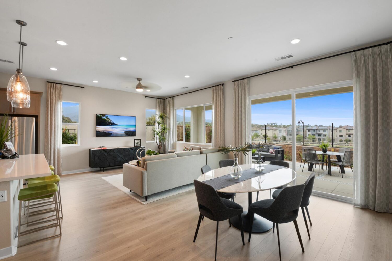 Dining to Great Room – Plan 1 | Arden at Bedford in South Corona, CA