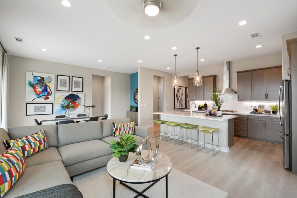 Great Room to Kitchen – Plan 1 | Arden at Bedford in South Corona, CA