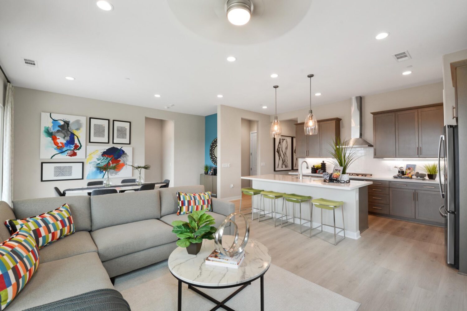 Great Room to Kitchen – Plan 1 | Arden at Bedford in South Corona, CA