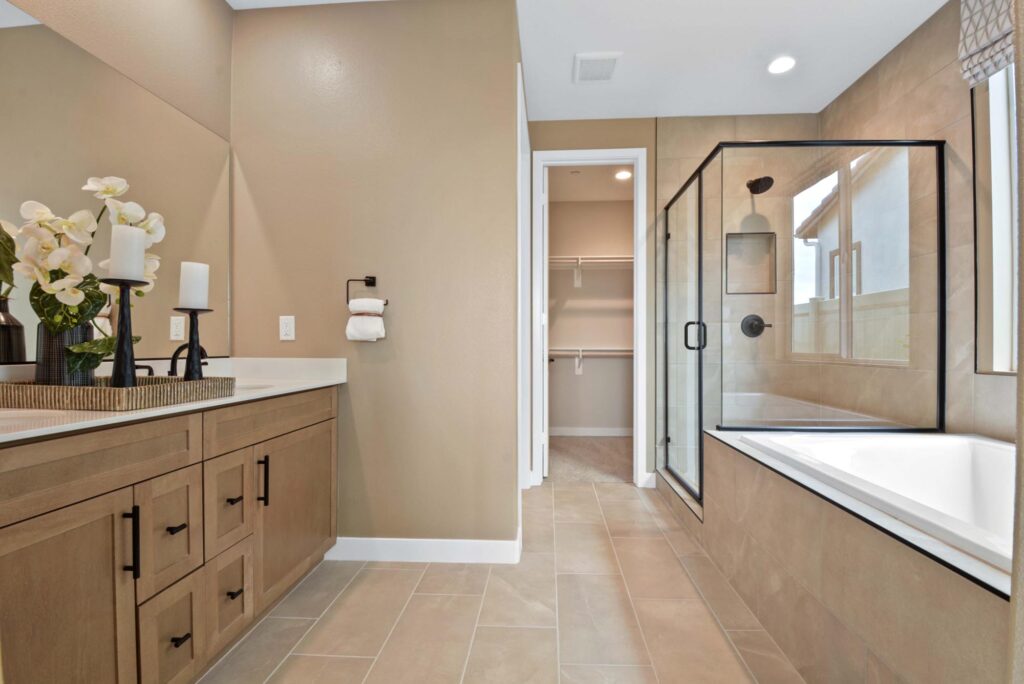 Primary Bathroom – Plan 2 | Arden at Bedford in South Corona, CA