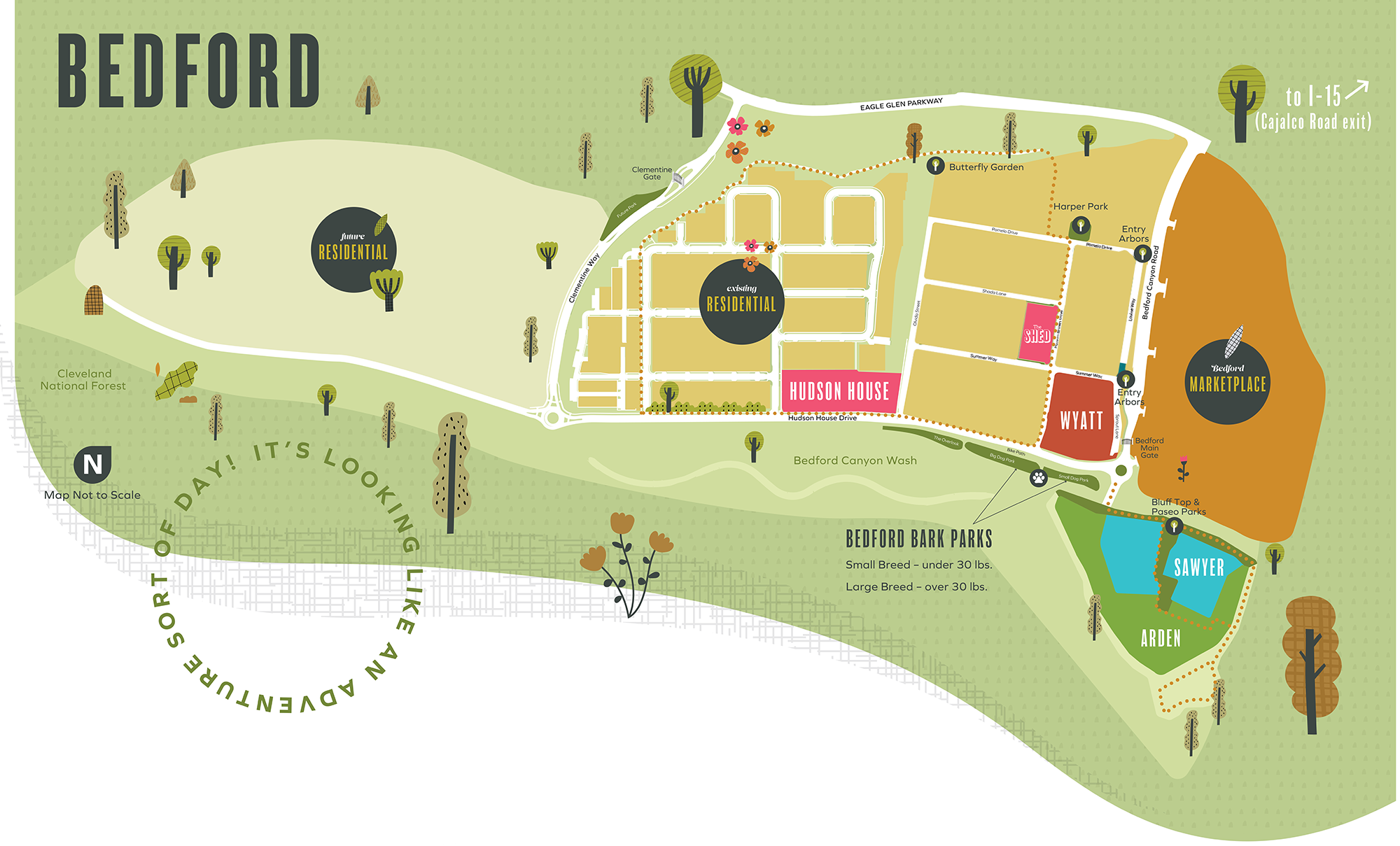Bedford site map