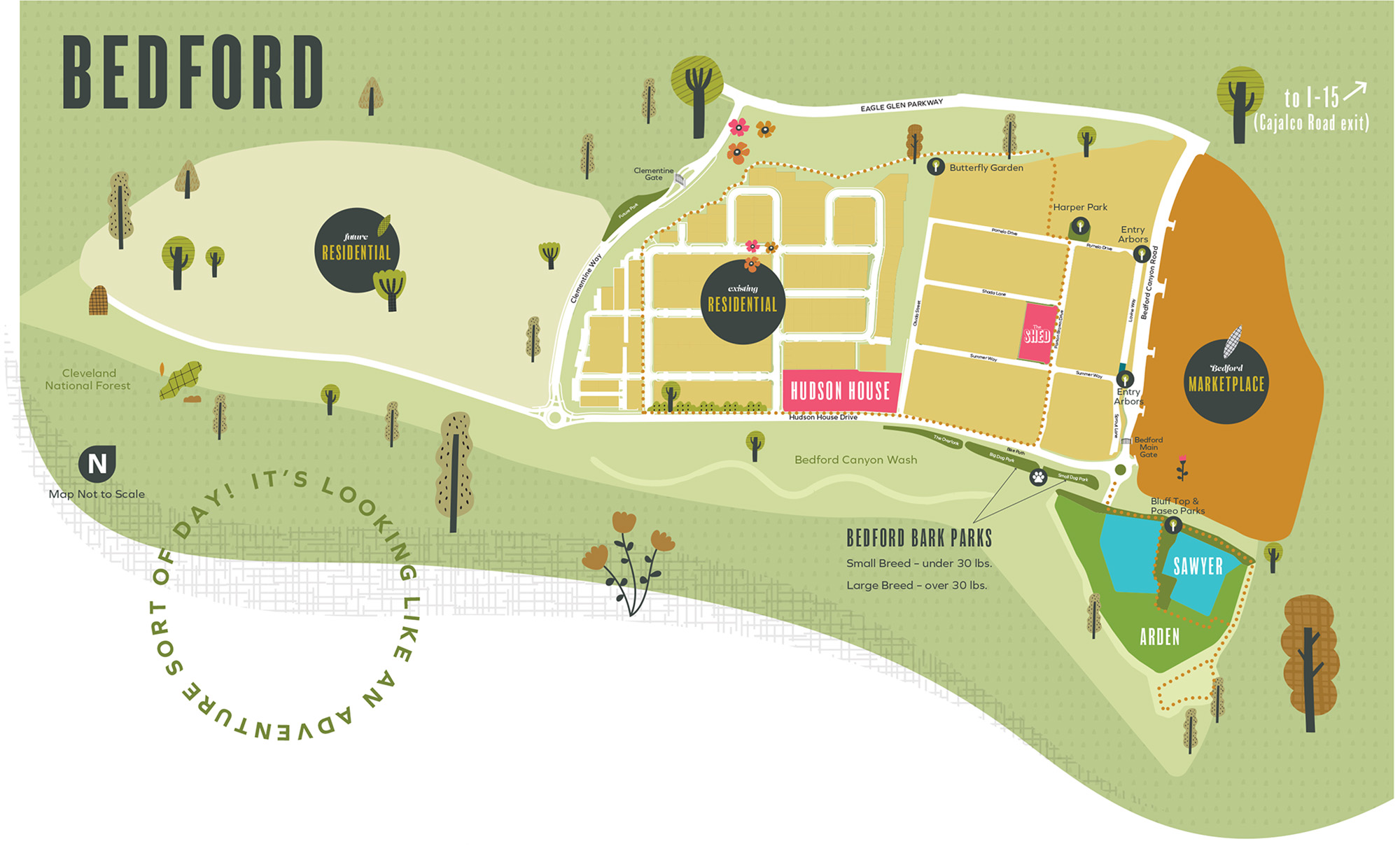 Bedford site map